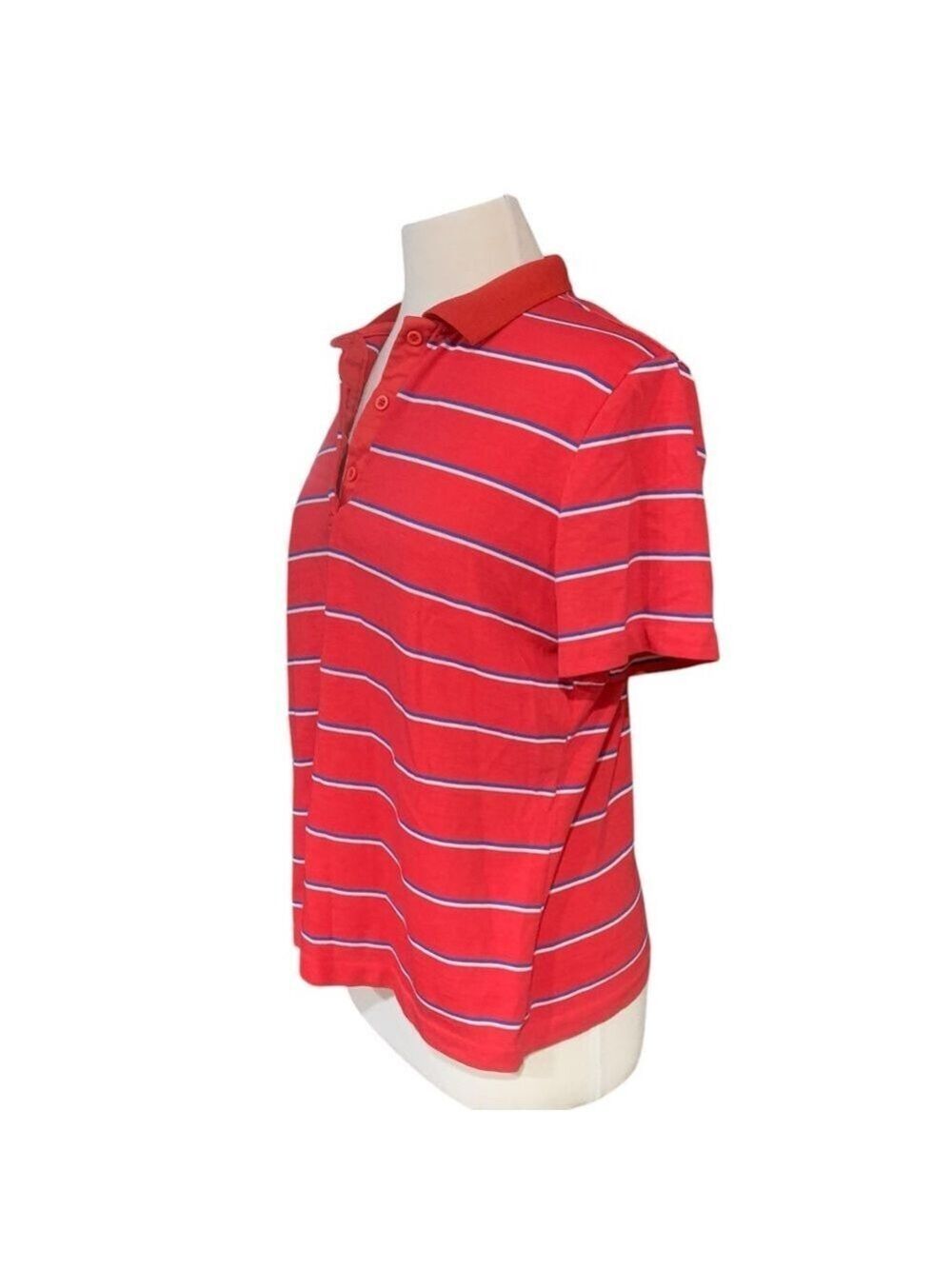 ❤️Vintage 90’s Koret red and blue striped polo with collar - Picture 6 of 7